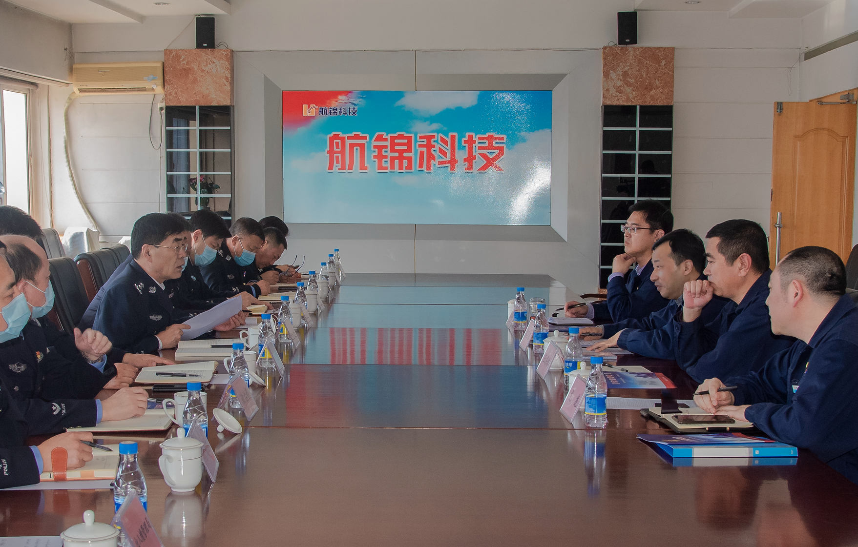 葫蘆島市副市長、公安局長孫亭來航錦科技調(diào)研